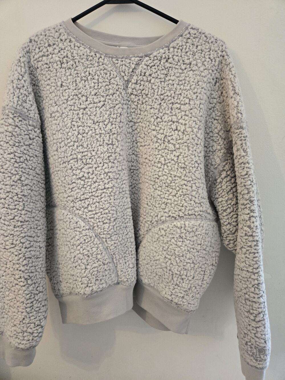 victoria secret Pink Heavy Fleece Sweatshirt Womens Size S Gray